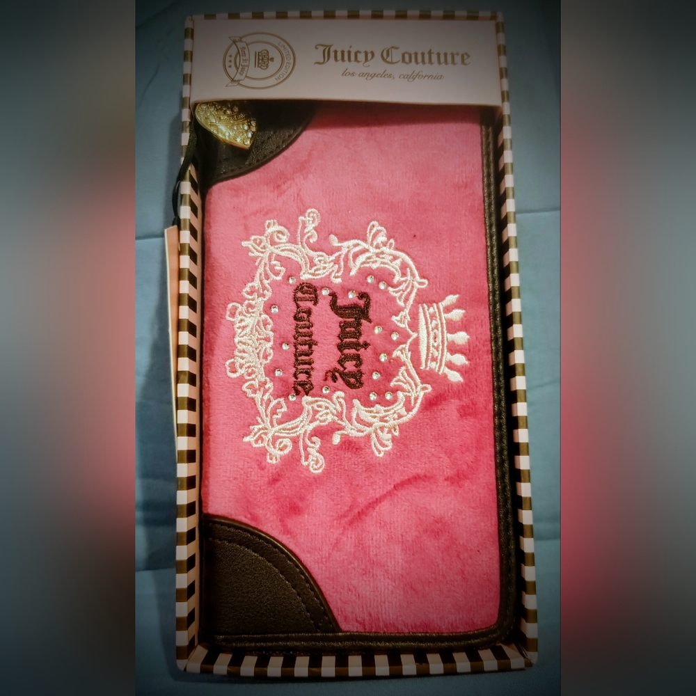 Juicy Couture velvety  Pink and Black Wallet